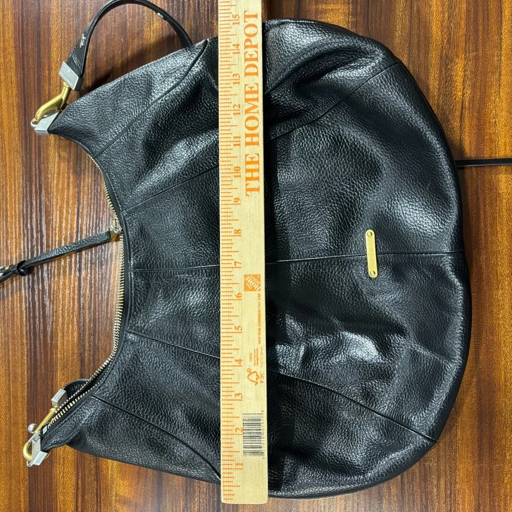 REBECCA MINKOFF Bag Tote Shoulder Hippie Genuine Leather Gold Accents Long Strap